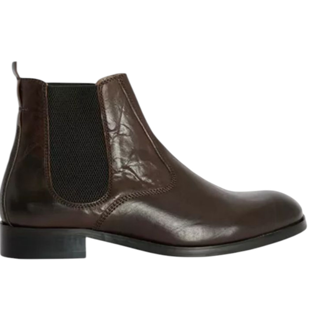 New ...Allsaints Men's Gus Leather Chelsea Brown Boots -.. Size 12